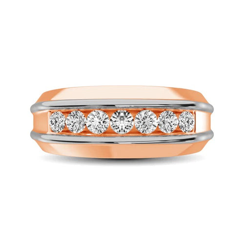 10K Rose Gold Diamond 1/4 Ct.Tw. with 10K White Gold Accent