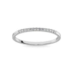 10K White Gold Lab Grown Diamond 1/10 Ct.Tw. Machine Band