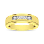 Men's 10K Yellow Gold Diamond 1/10 Ct.Tw. Wedding Ring