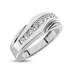 Men’s 10K White Gold Diamond 1/4 Ct.Tw. Band