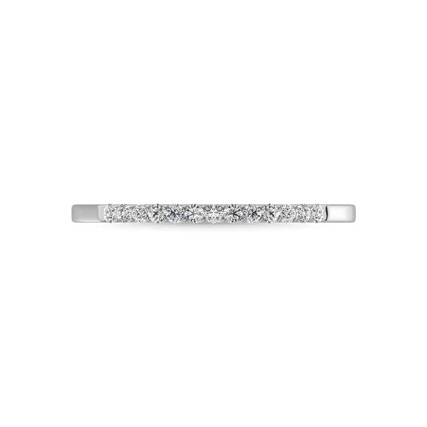 10K White Gold Lab Grown Diamond 1/10 Ct.Tw. Machine Band