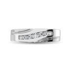 Men’s 10K White Gold Diamond 1/4 Ct.Tw. Band