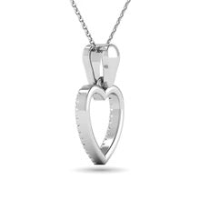10K White Gold Diamond 1/10 Ct.Tw. Heart Pendant