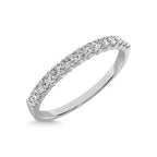 10K White Gold Lab Grown Diamond 1/10 Ct.Tw. Machine Band