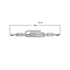 925 Silver Diamond 1/20 Ct.Tw. Paper Clip Bracelet