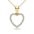 10K Yellow Gold Diamond 1/10 Ct.Tw. Heart Pendant
