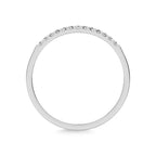 10K White Gold Lab Grown Diamond 1/10 Ct.Tw. Machine Band