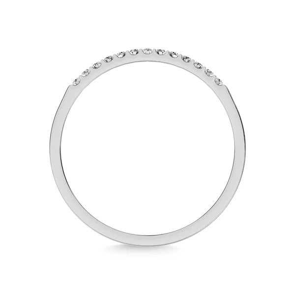 10K White Gold Lab Grown Diamond 1/10 Ct.Tw. Machine Band
