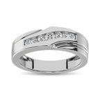Men’s 10K White Gold Diamond 1/4 Ct.Tw. Band