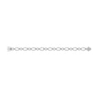 14K White Gold Diamond 5/8 Ct.Tw. Cuban Fashion Bracelet
