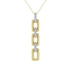 10K Yellow Gold Diamond 1/8 Ct.Tw. Cuban Link Pendant