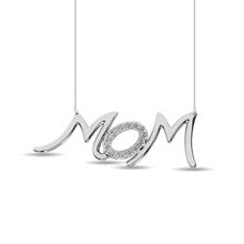 Diamond 1/20 Ct.Tw. Mom Necklace in Sterling Silver